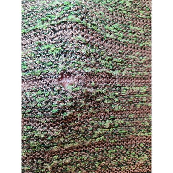 Cecile Benac Womens Turtleneck Knitted Top Brown & Green- Size Small - Picture 6 of 10